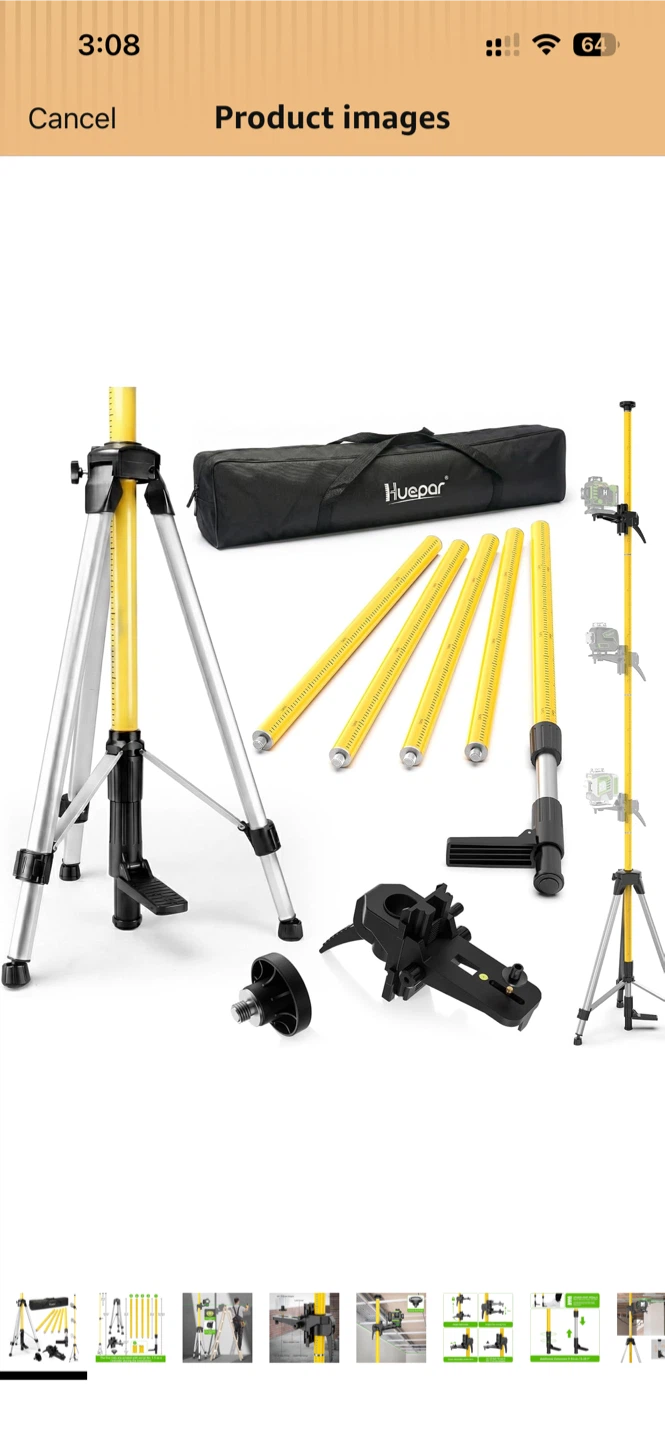 Huepar Laser Level Mounting Pole with Tripod