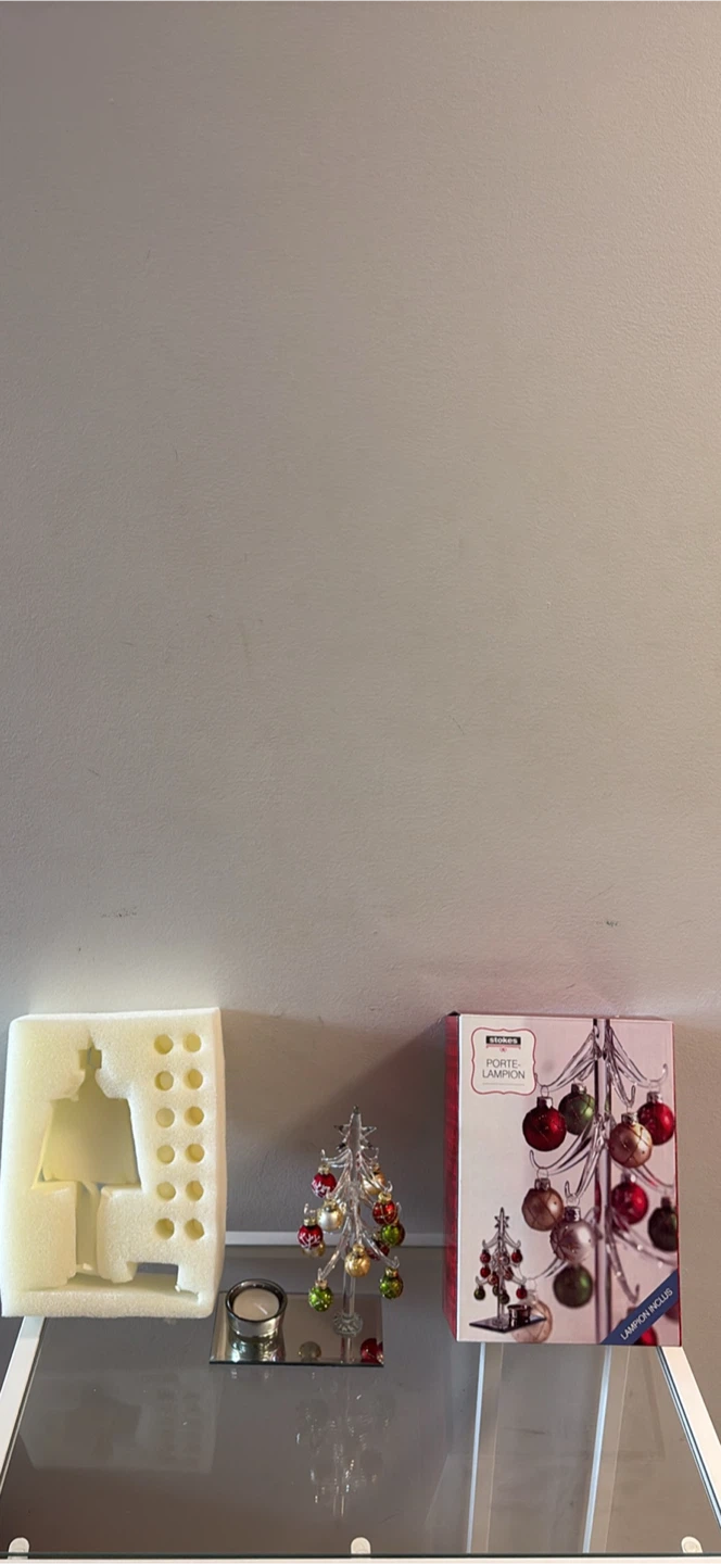 Stokes Glass Christmas Tree Candle Holder - photo 2