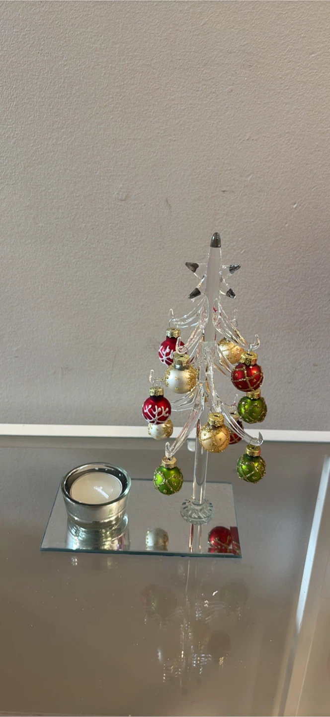 Stokes Glass Christmas Tree Candle Holder - photo 3