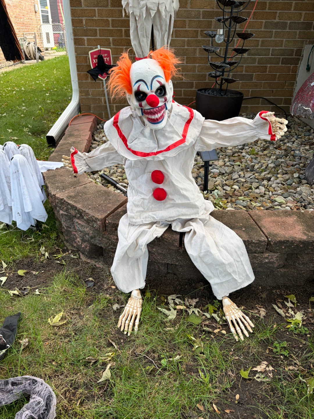 Animated Halloween Sitting Clown Prop