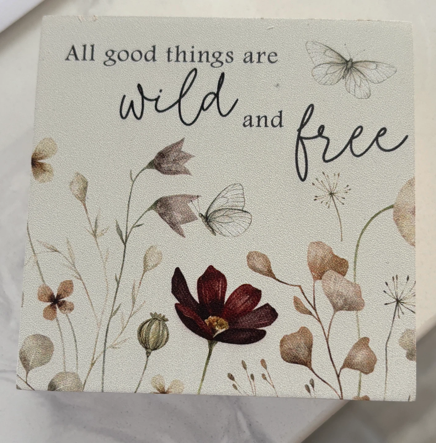 Wildflower Tote Bag and Small Block Sign Set - photo 3