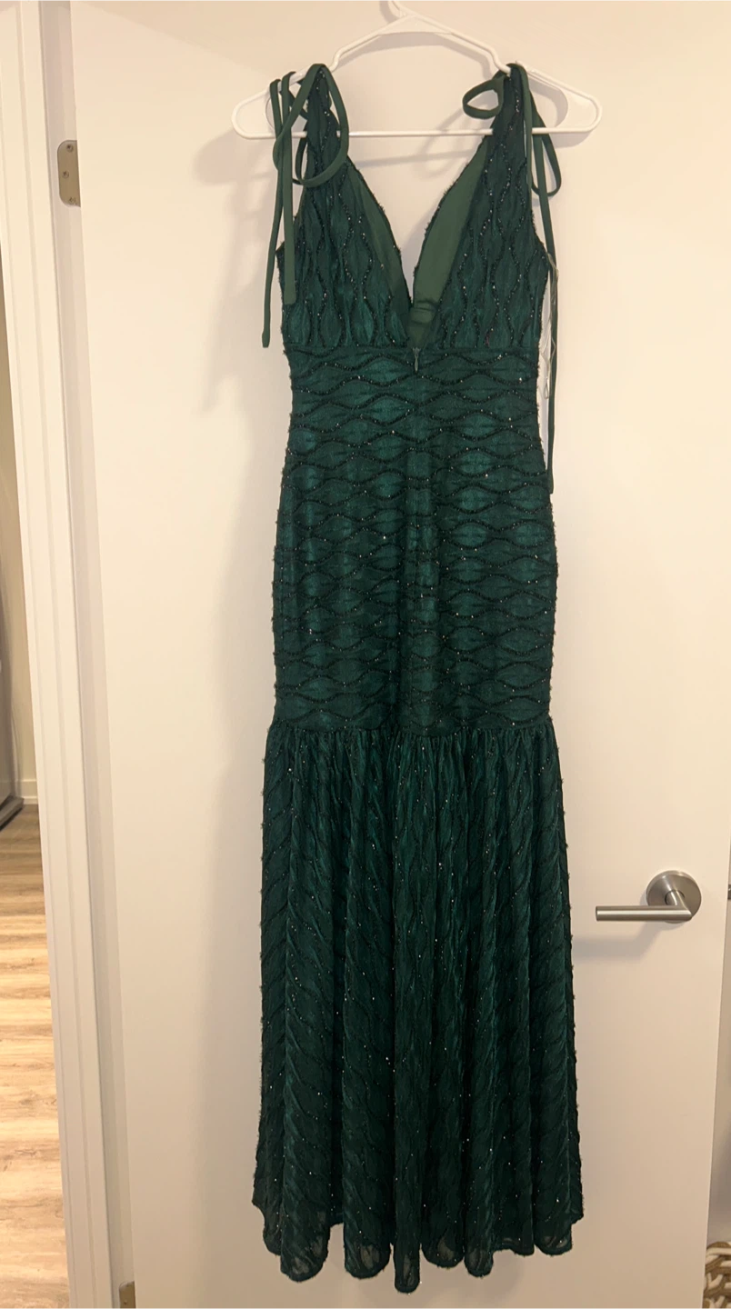 Dark Green Evening Dress - photo 2