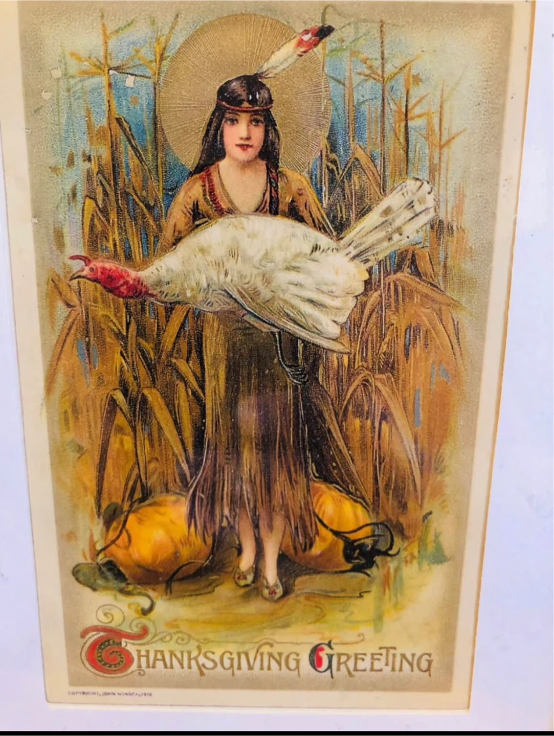 Vintage John Winsch Thanksgiving Postcard - photo 2