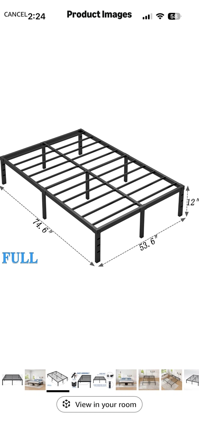Full Size Metal Bed Frame