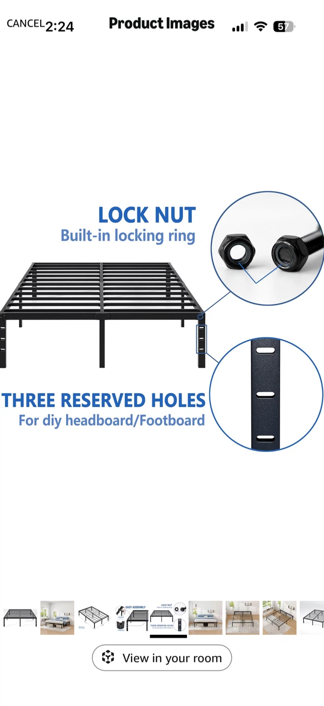 Full Size Metal Bed Frame - photo 2