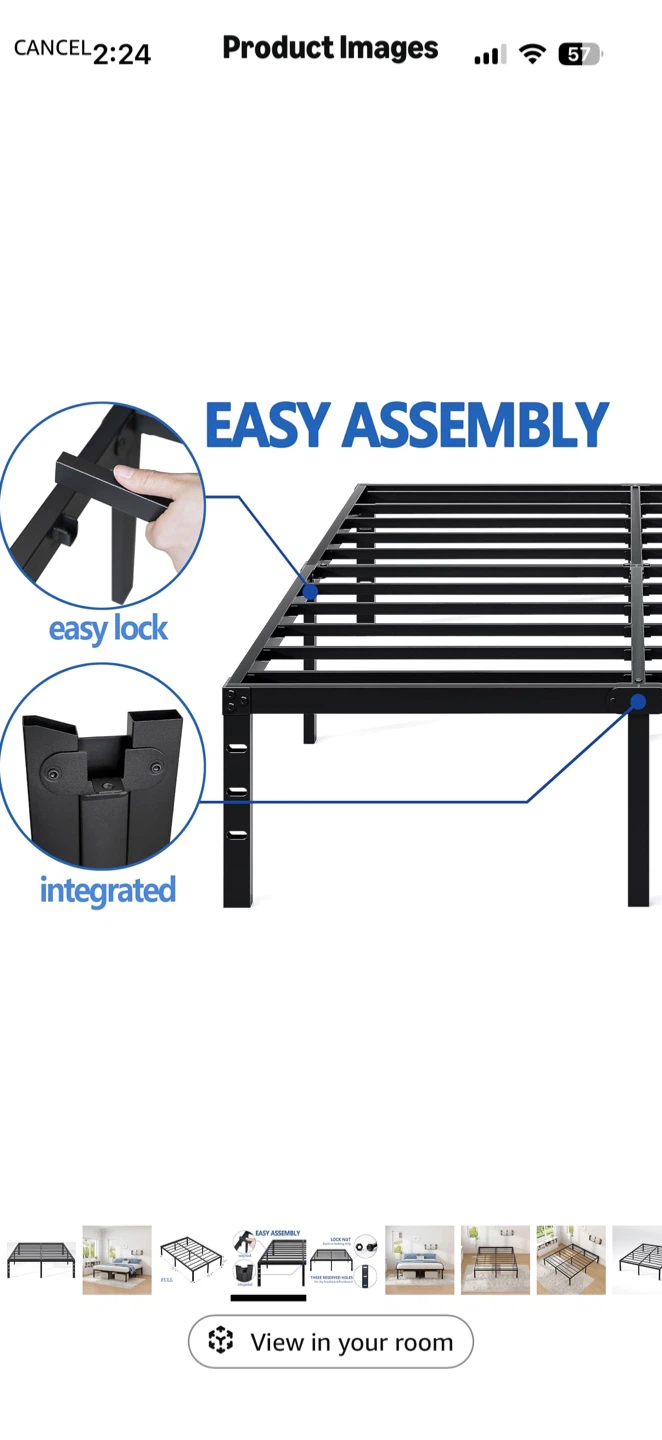 Full Size Metal Bed Frame - photo 3