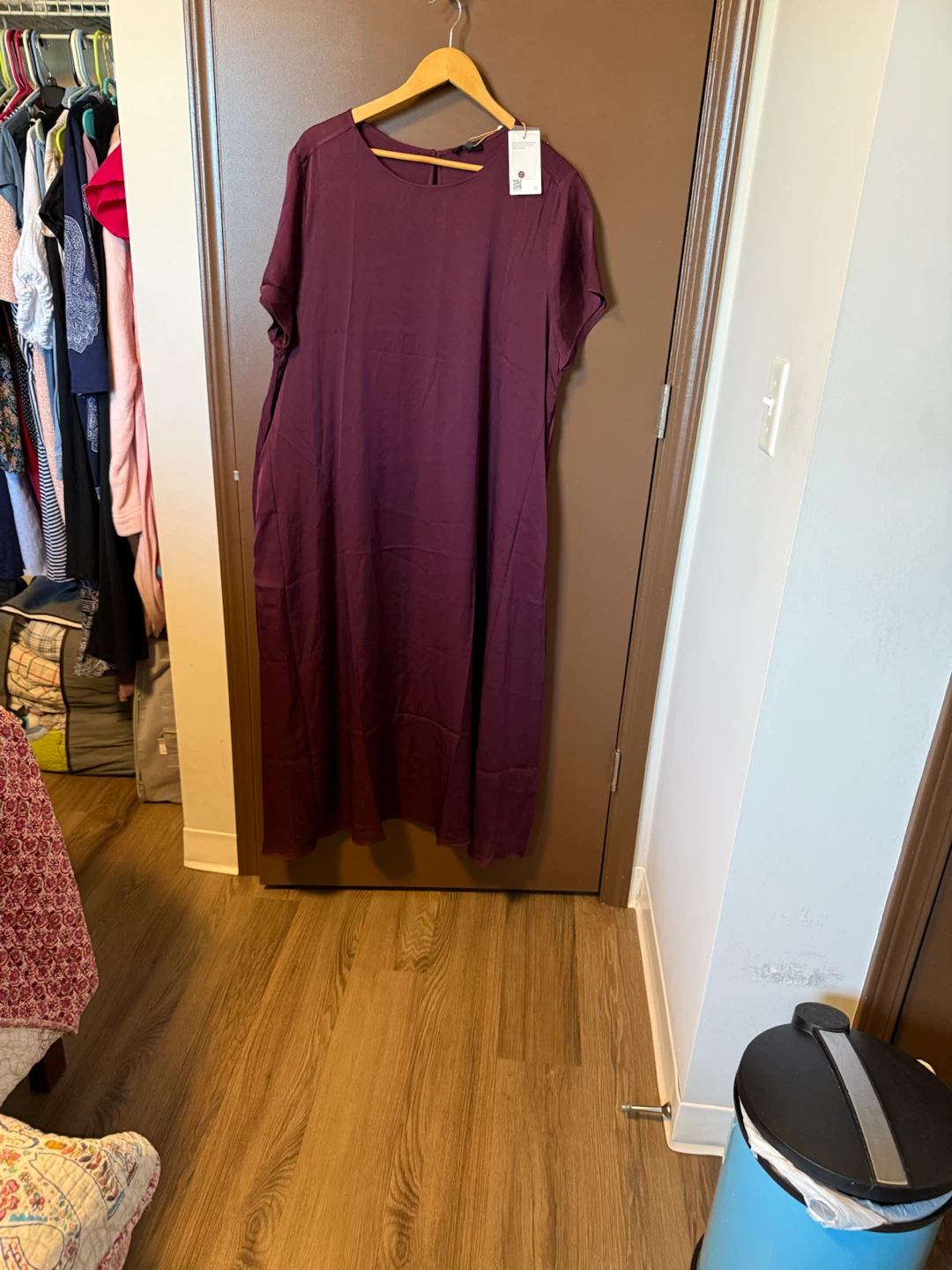 Quince Burgundy Maxi Dress