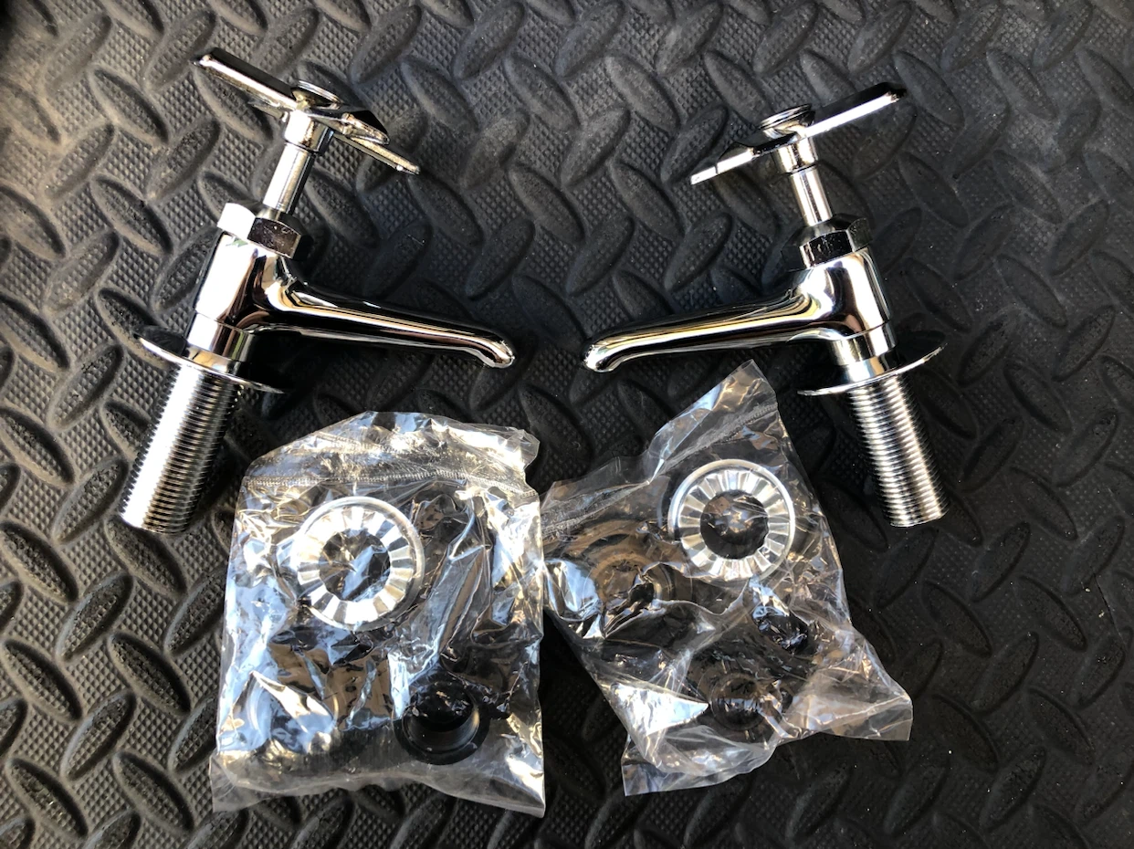 Master Plumber Chrome Cross Handle Basin Faucets