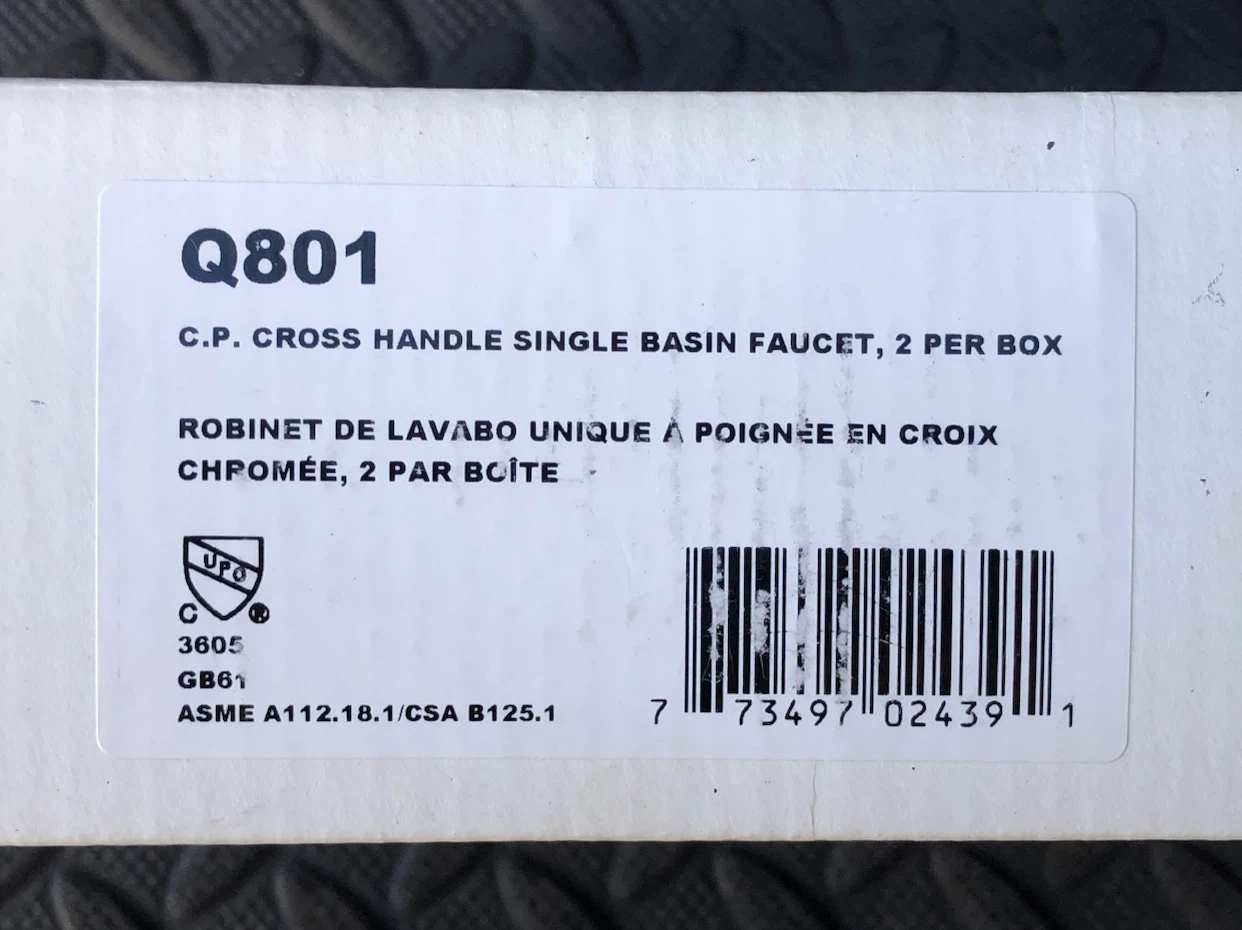 Master Plumber Chrome Cross Handle Basin Faucets - photo 2