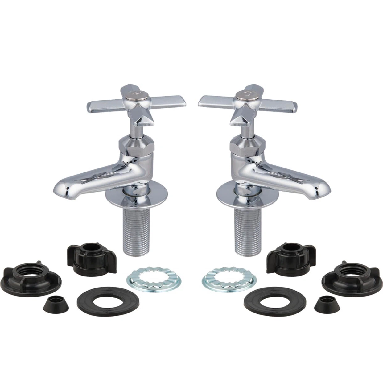 Master Plumber Chrome Cross Handle Basin Faucets - photo 3