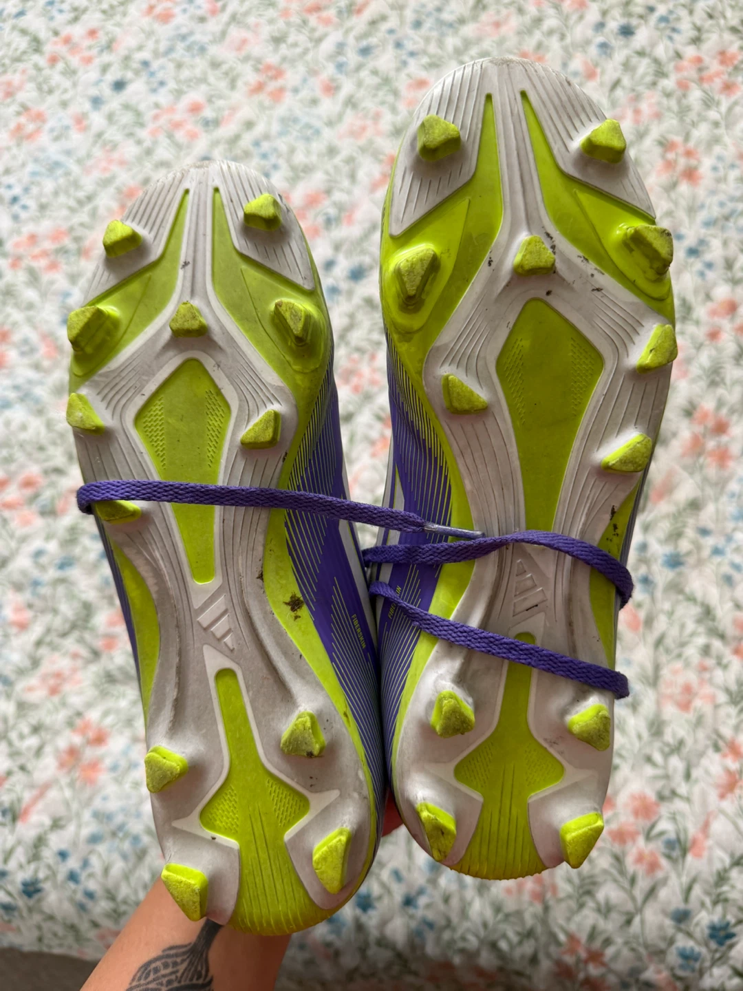 Adidas F50 Soccer Cleats Purple and Lime - photo 3