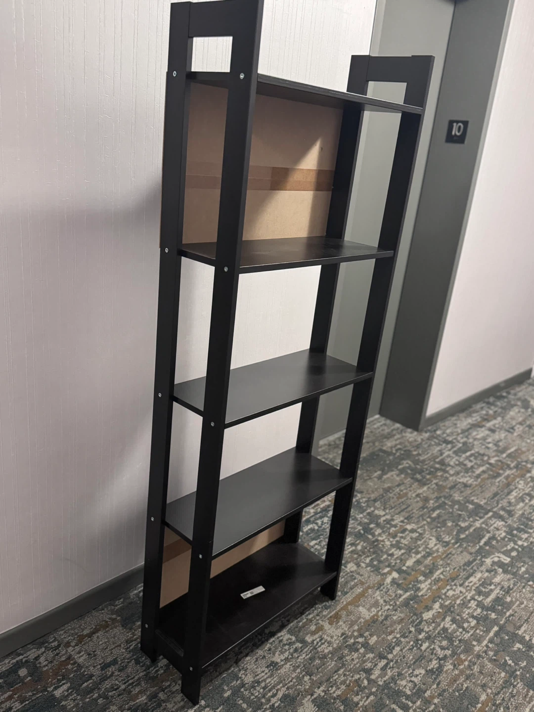 Black 5-Tier Tall Bookcase - photo 5