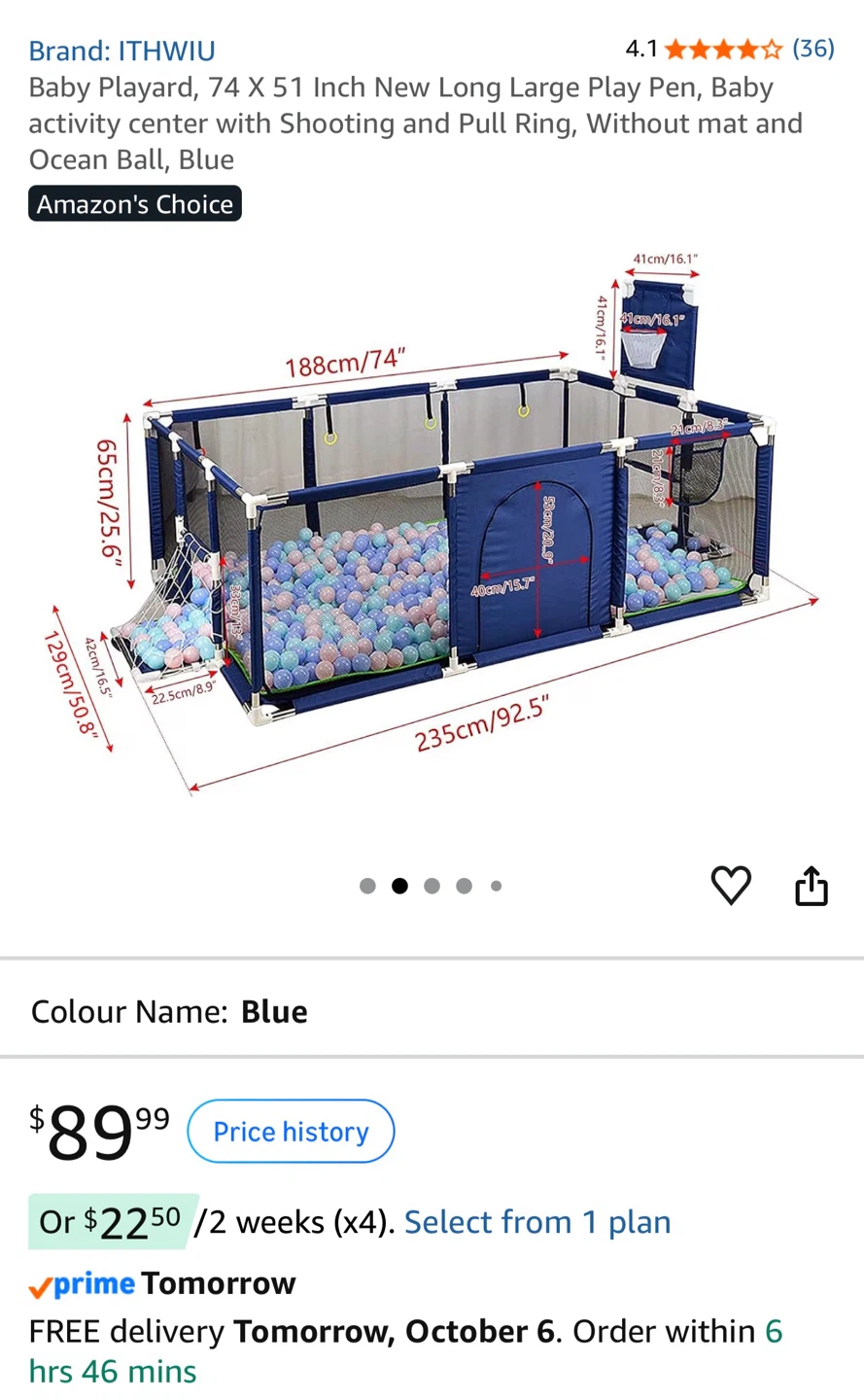ITHWIU Baby Playard Blue - photo 2