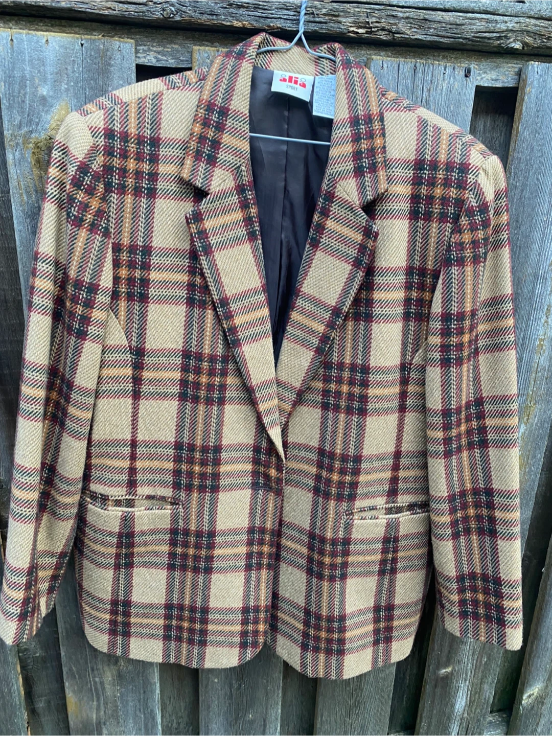 Alia Sport Plaid Blazer Size 14 ( Large )