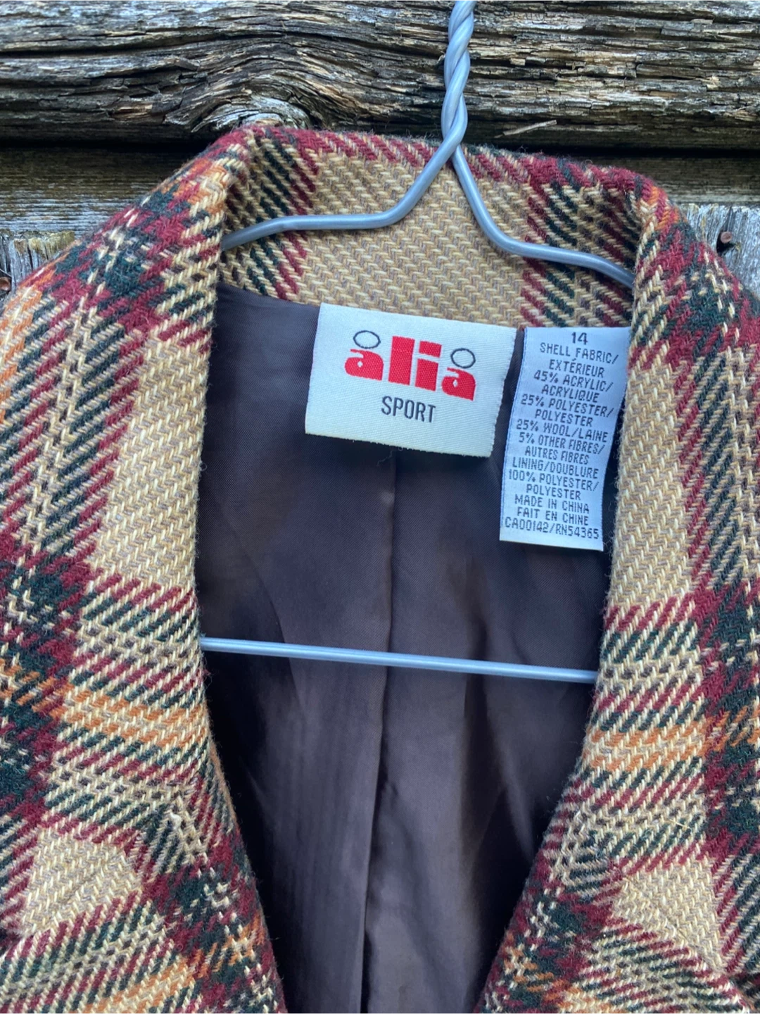 Alia Sport Plaid Blazer Size 14 ( Large ) - photo 2