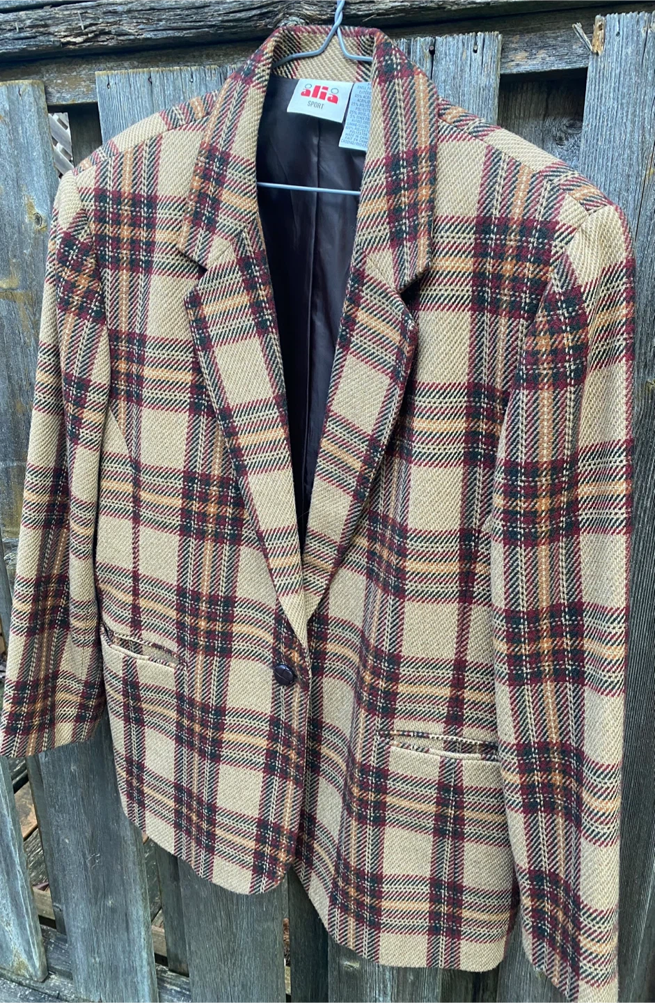 Alia Sport Plaid Blazer Size 14 ( Large ) - photo 3