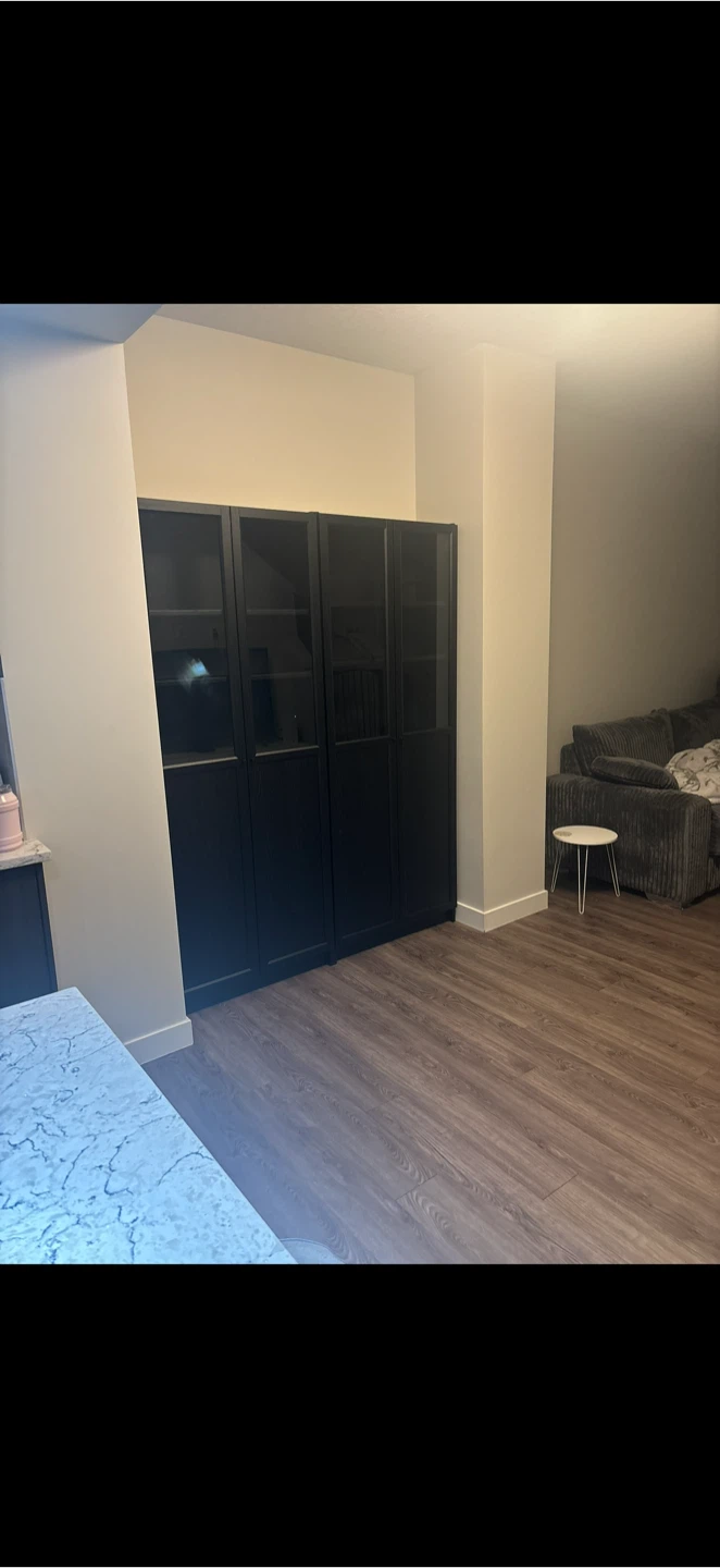 IKEA Billy/Oxberg Glass-Door Cabinet - Black