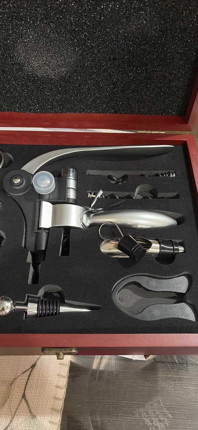 Wine Accessory Set in Wooden Case - photo 4
