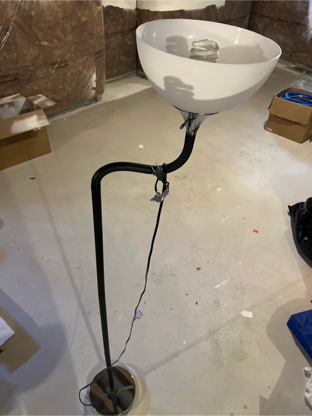 Modern Black and Chrome Floor Lamp