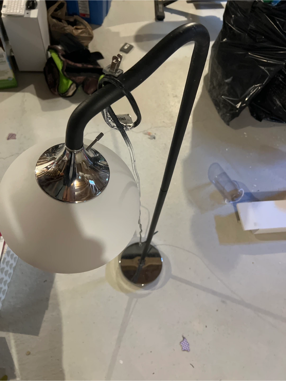Modern Black and Chrome Floor Lamp - photo 2