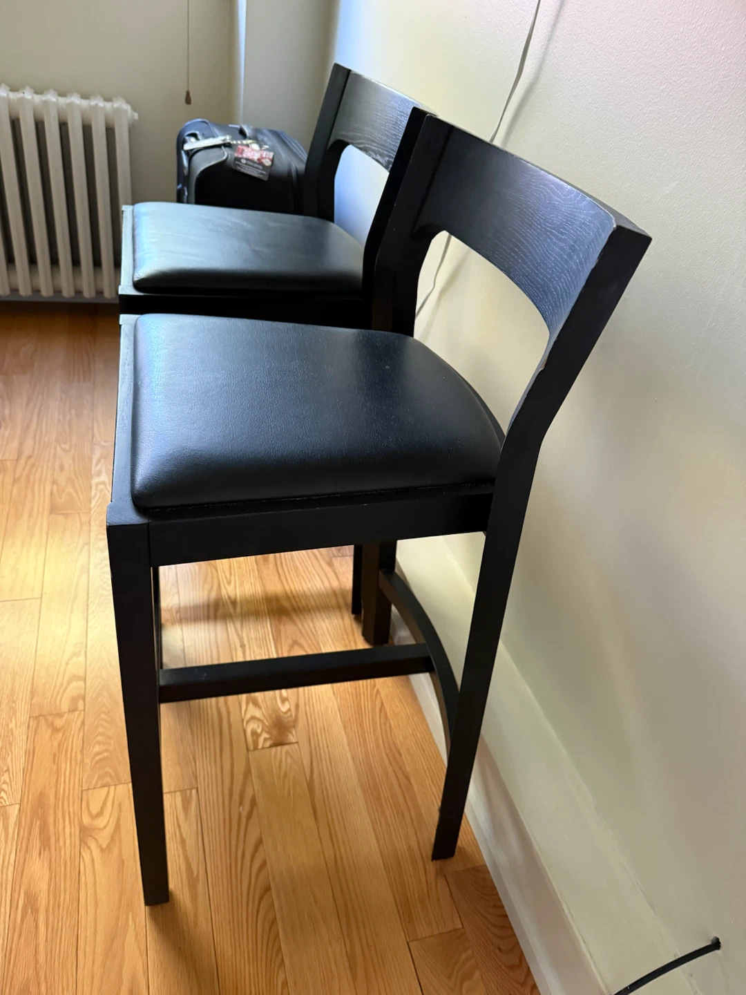 DWR 2 Modern Black Counter Bar Stools Retail $1095 each - photo 3