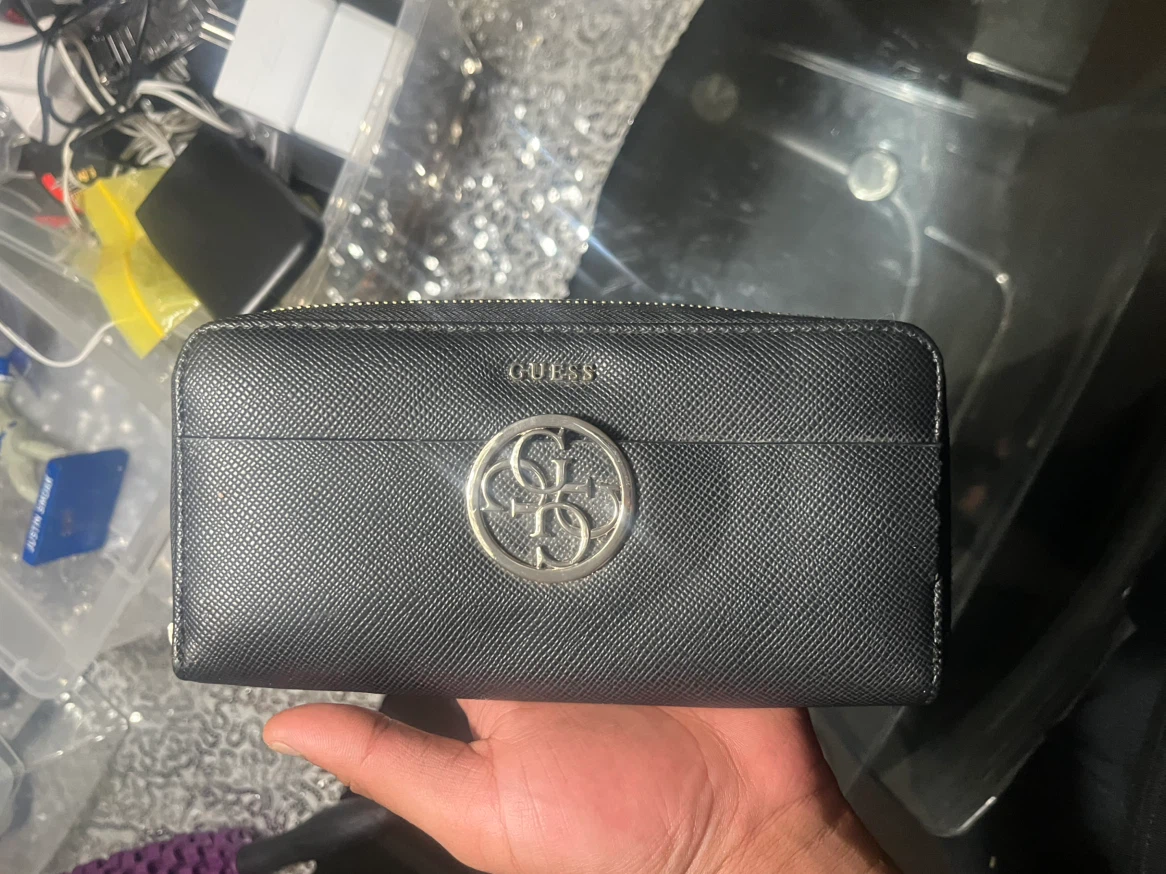 Guess Black Zip-Around Wallet