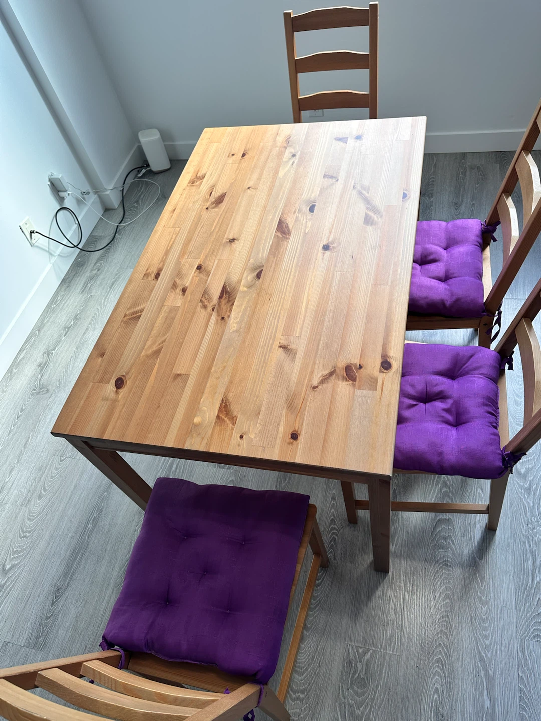 HÄGERNÄS Dinning Table & 4 chairs + 3 chairs antique stain pine - photo 3