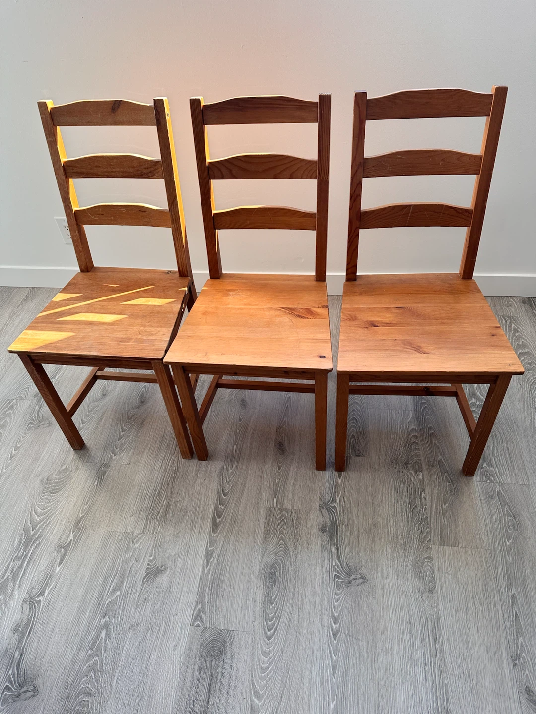 HÄGERNÄS Dinning Table & 4 chairs + 3 chairs antique stain pine - photo 5