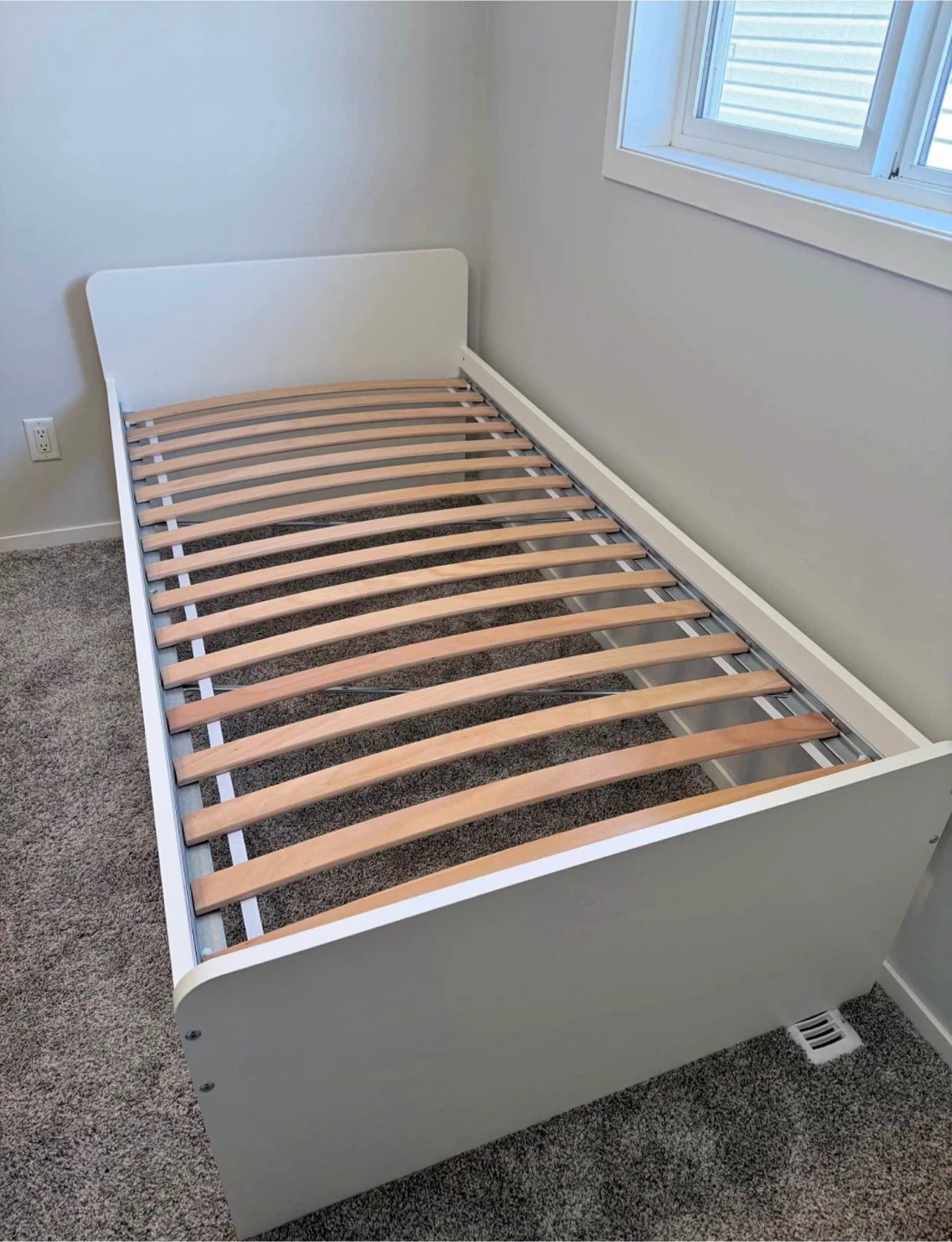 IKEA twin bed frame in white