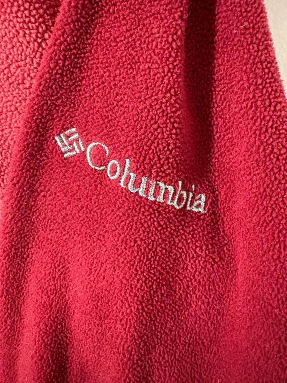 Columbia Red Fleece Quarter-Zip Pullover