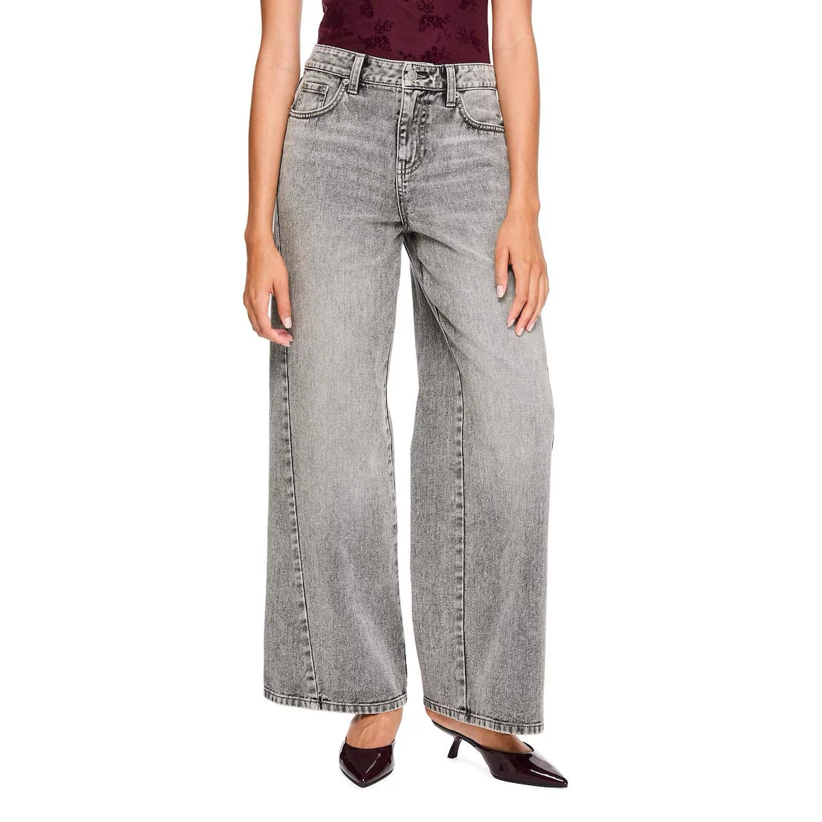 Grey Wide Leg Jeans - photo 4