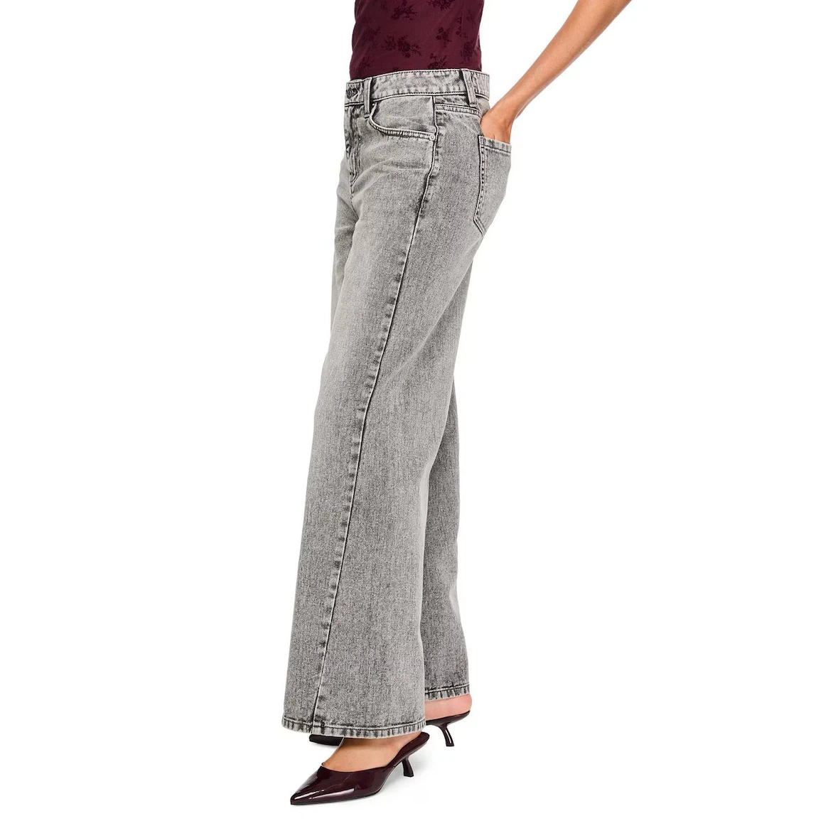 Grey Wide Leg Jeans - photo 5