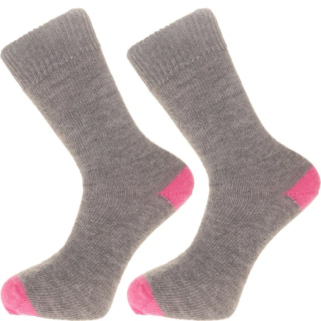 Hot Sox Grey Socks with Pink Accents