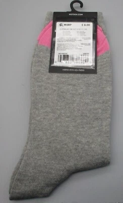 Hot Sox Grey Socks with Pink Accents - photo 2