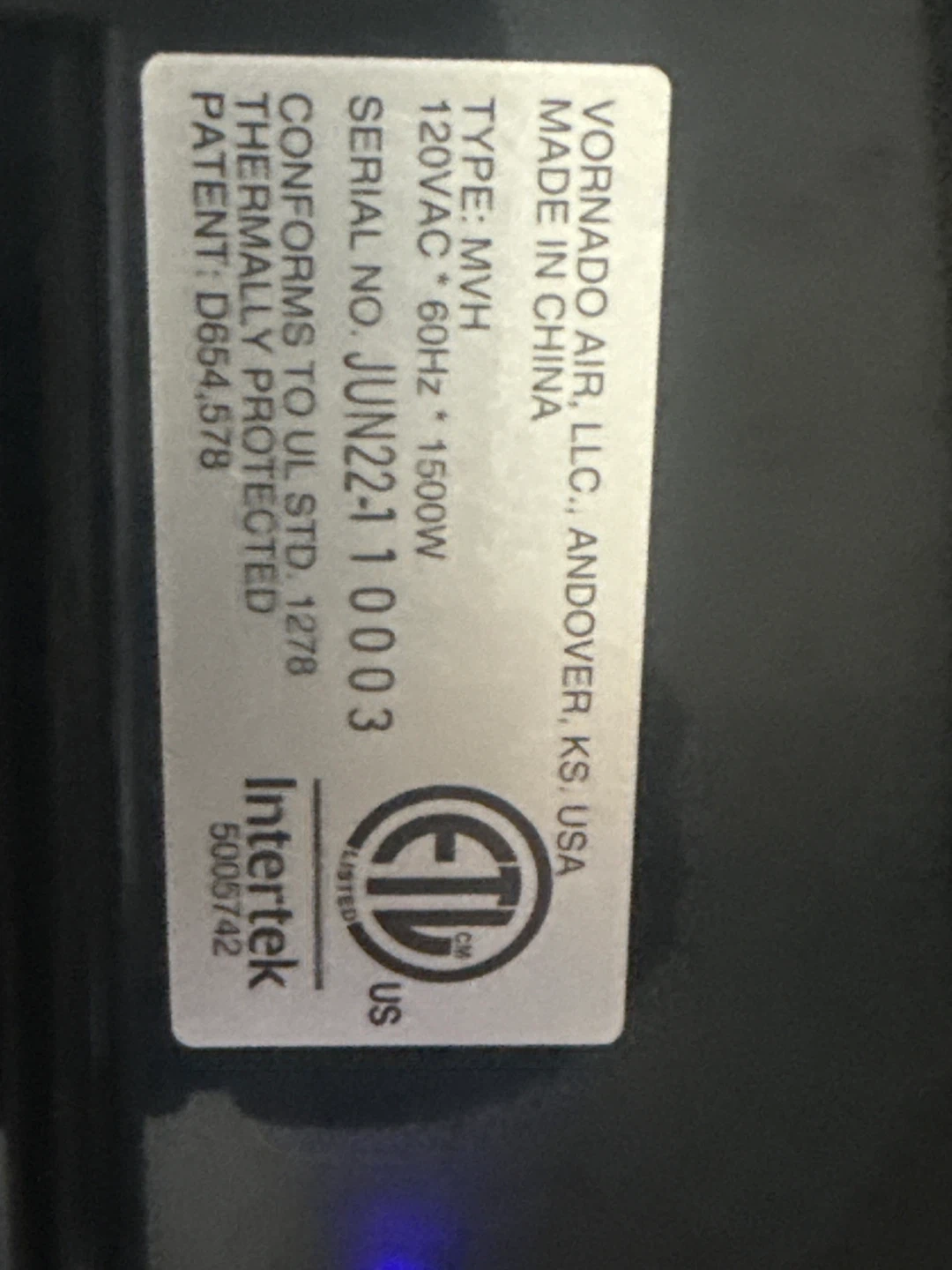 Vornado MVH Space Heater - photo 5