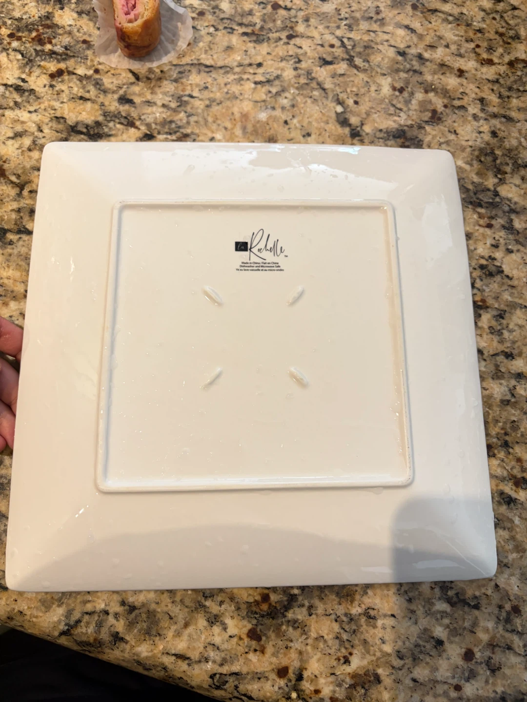 La Rochelle square white dinner plate - photo 2