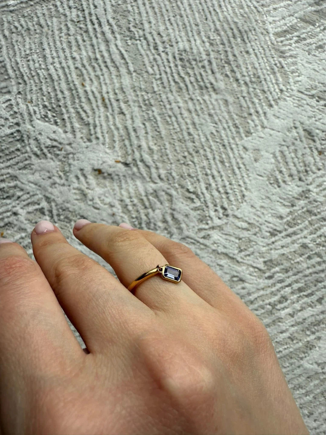 Mejuri Gemstone Charm Stacker Ring 💜 - photo 2
