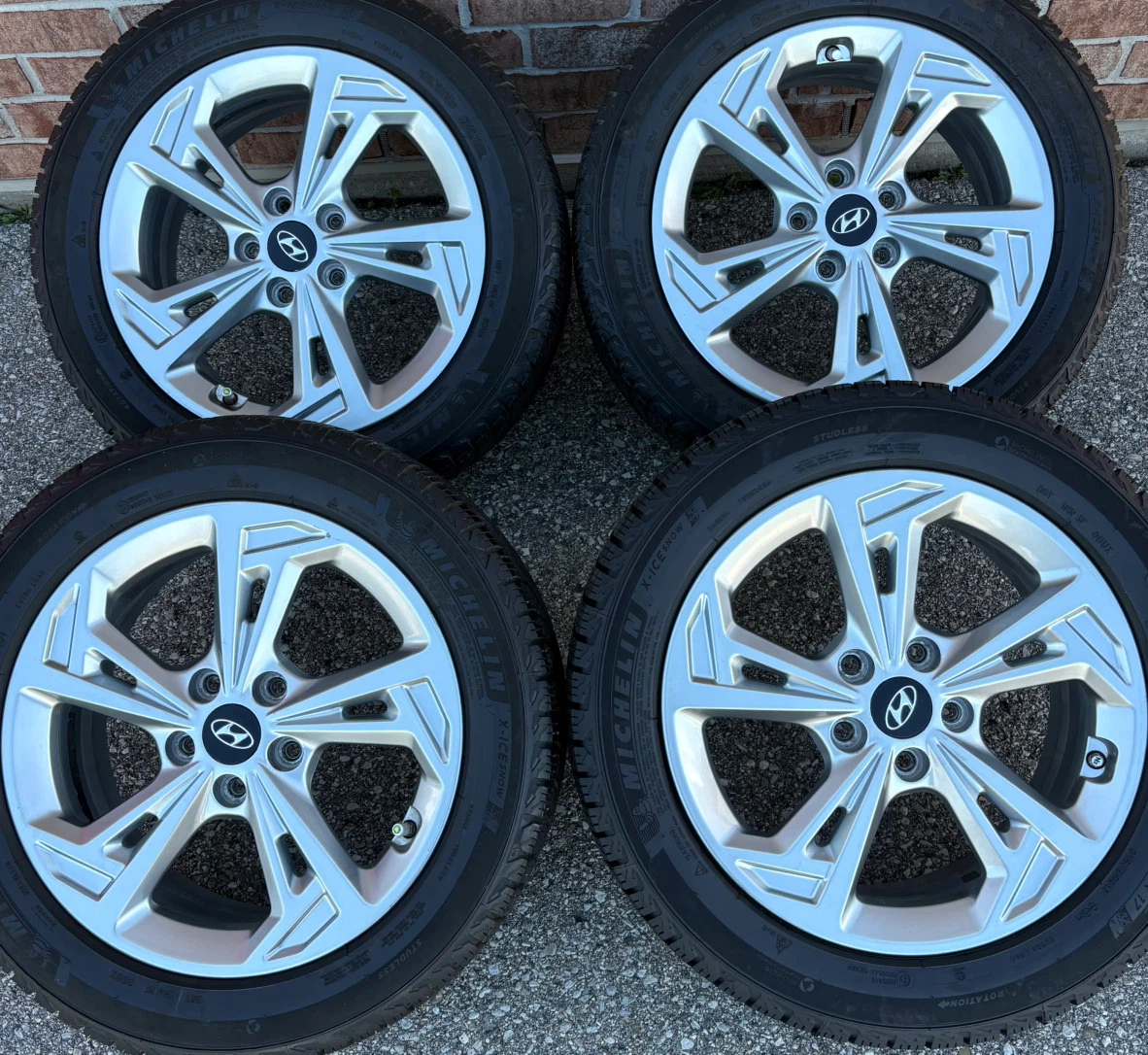 4 x 215/55/17 MECHLIN WINTER AND HYUNDAI KONA RIMS $1550