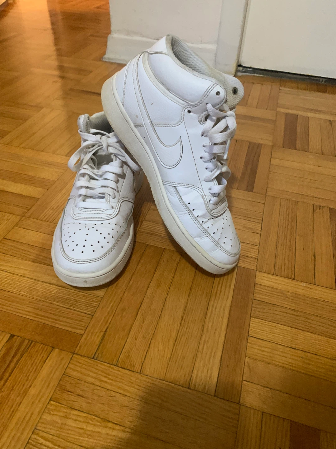 Nike Court Vision Mid White Sneakers