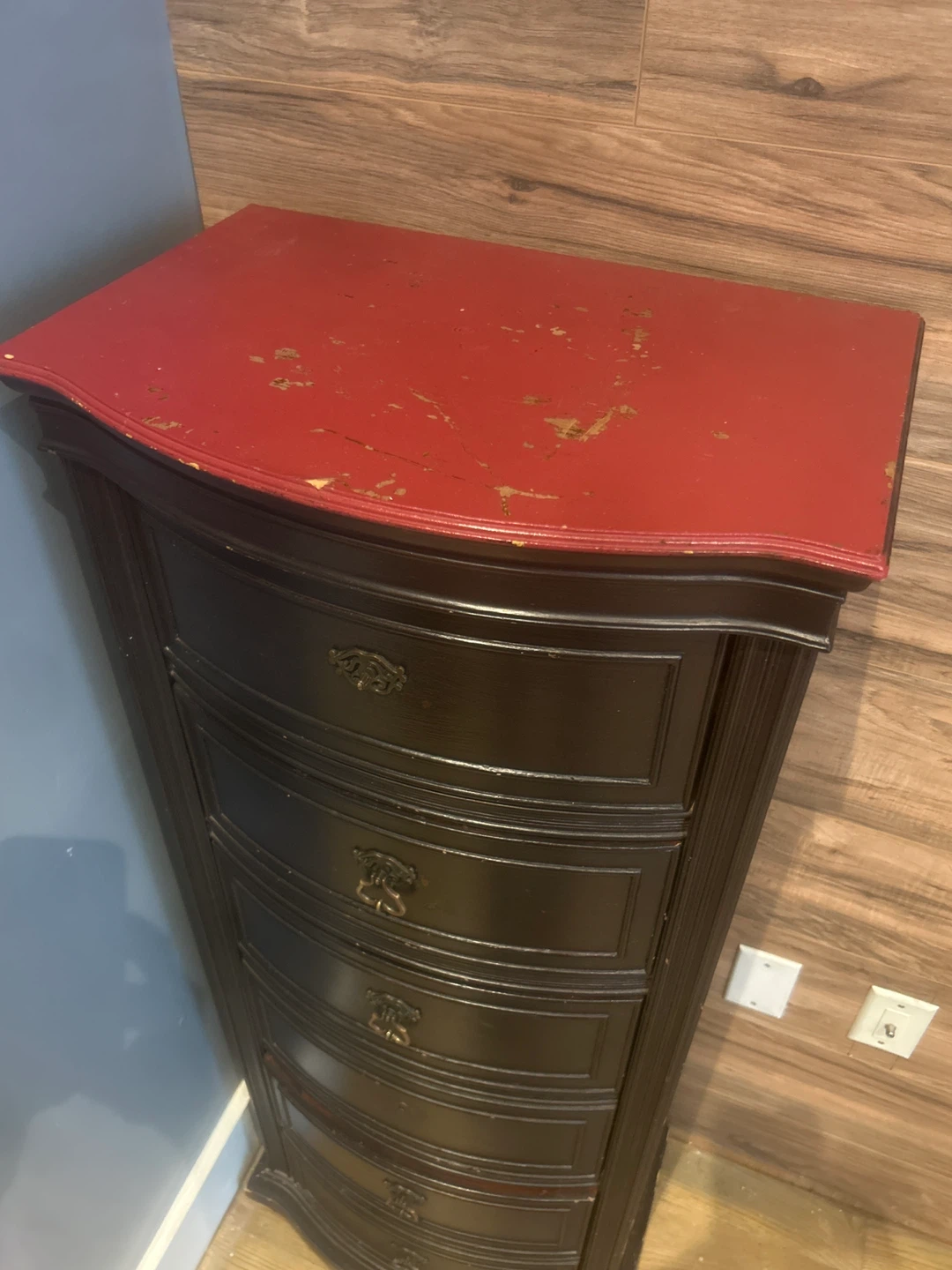 Tall Dark Brown Six-Drawer Dresser - photo 3