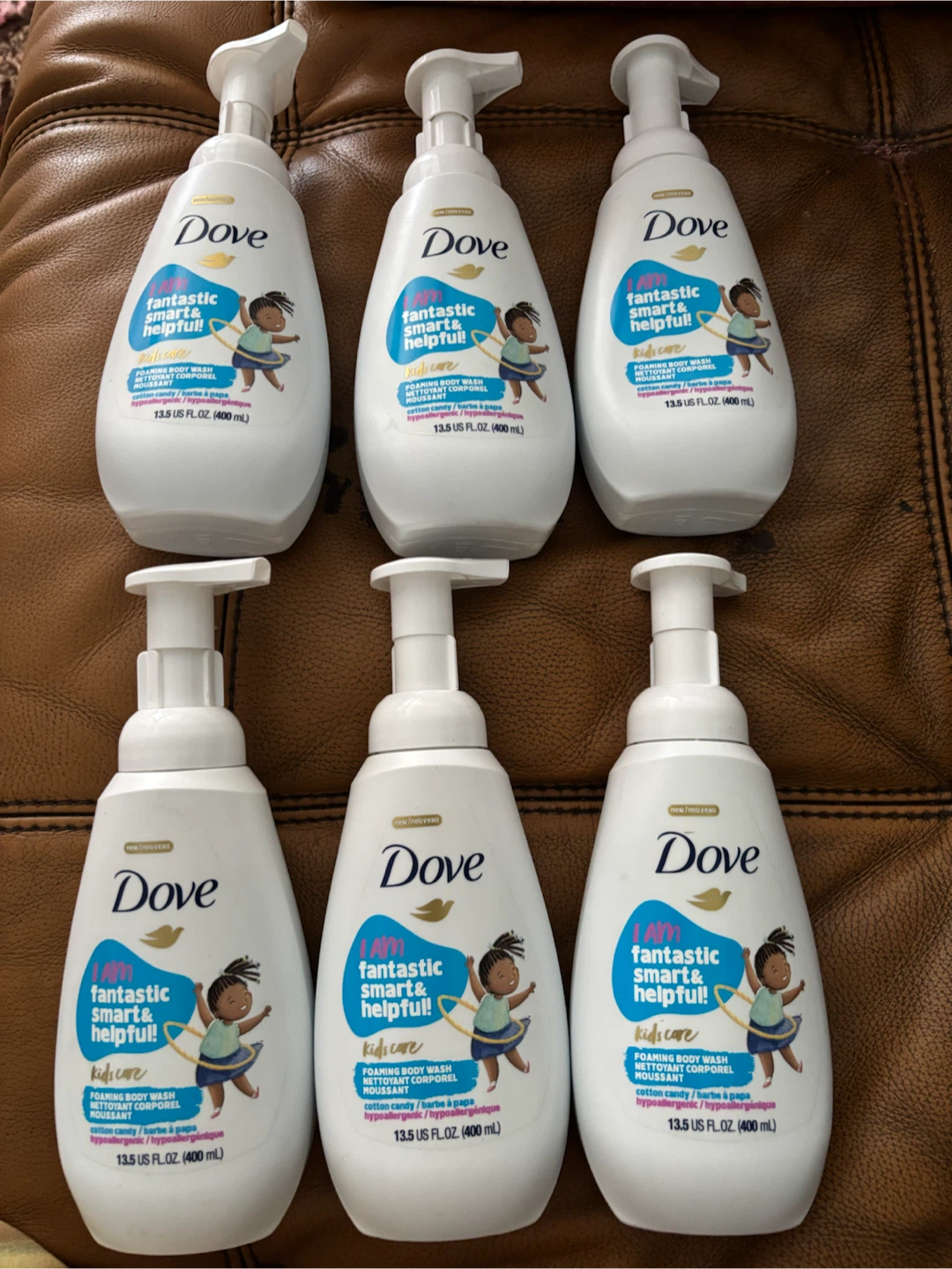 6 Dove Kids Care Foaming Body Wash Bottles