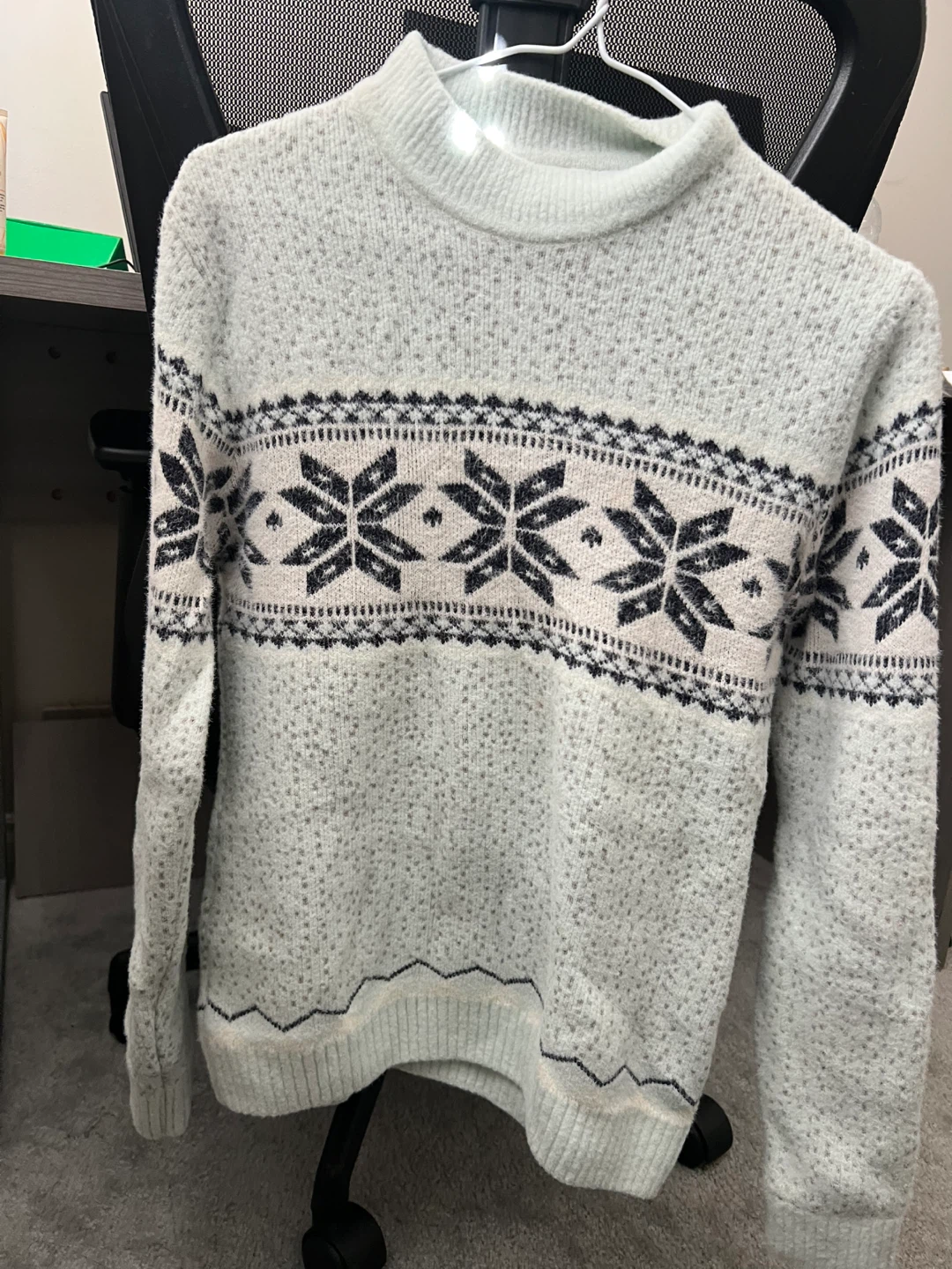 Fair Isle Mock Neck Sweater