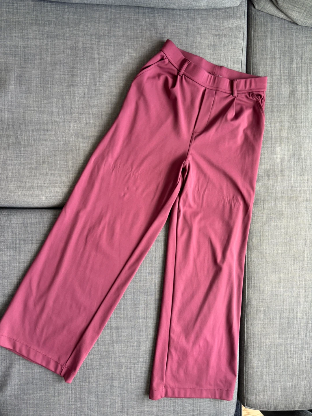 Halara Wide-Leg High-Rise Pants Maroon