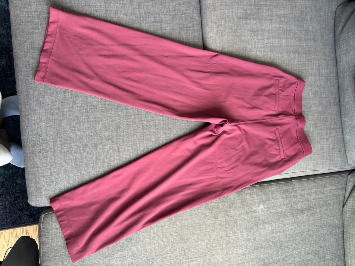 Halara Wide-Leg High-Rise Pants Maroon - photo 2