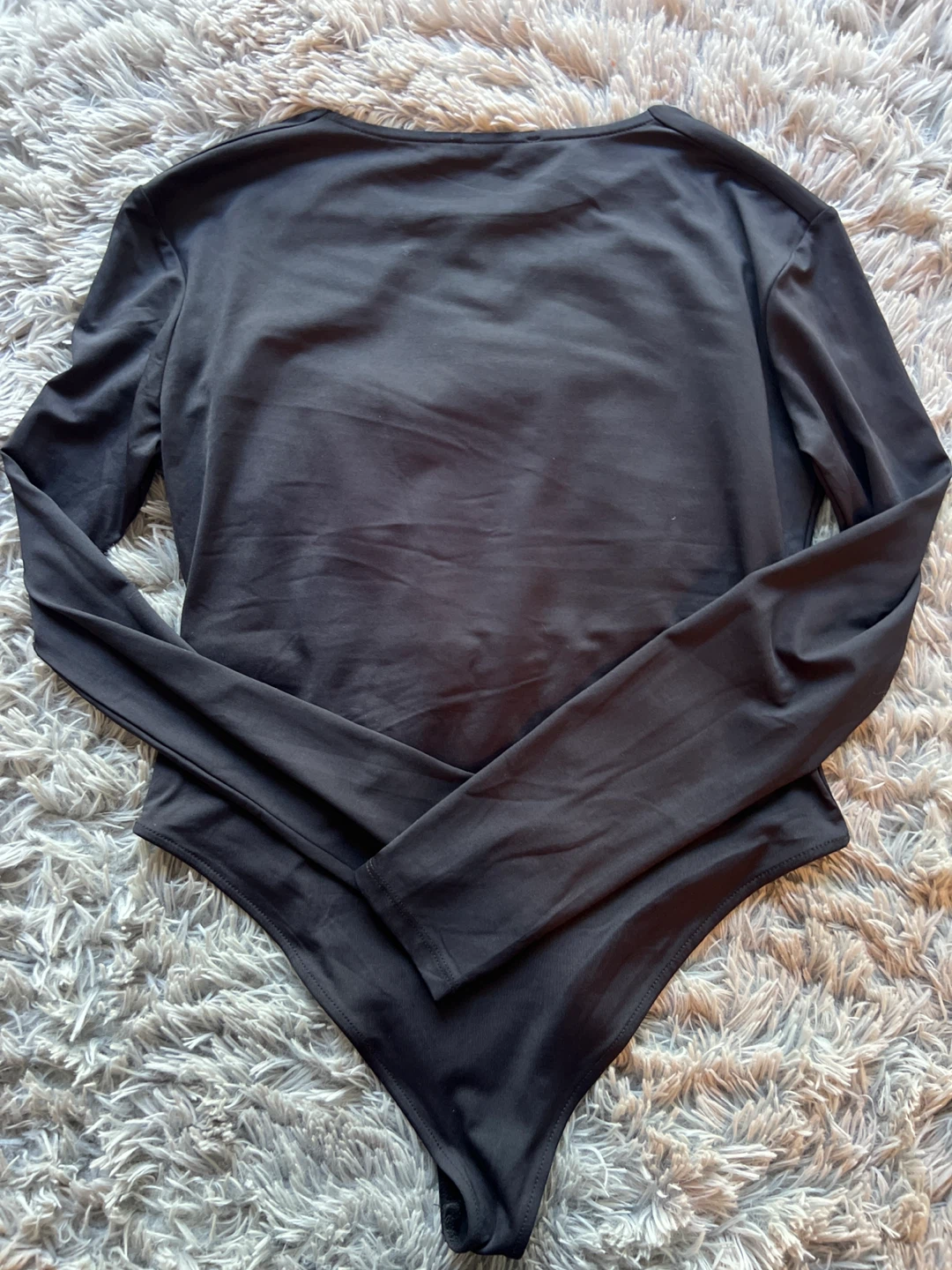 Zara Long Sleeve Bodysuit Black Size L