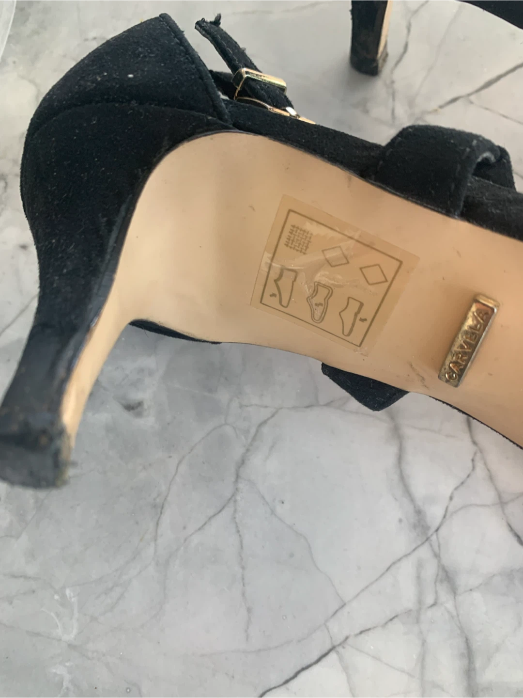 Black pointed heels, low mid heel straps, Kurt Geiger - photo 4