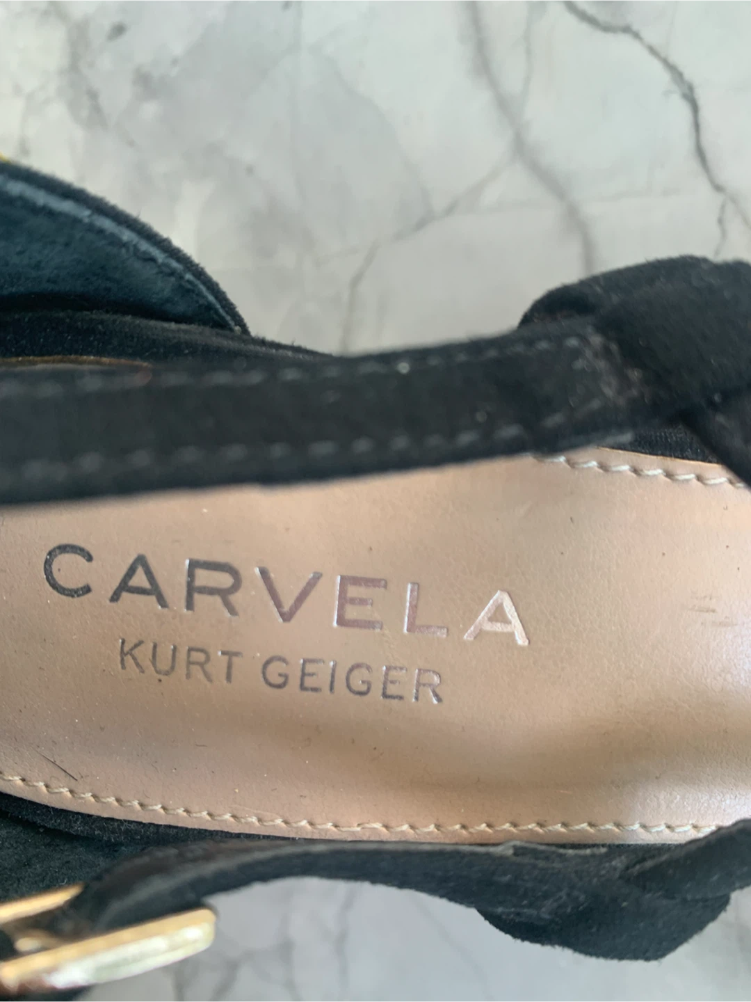 Black pointed heels, low mid heel straps, Kurt Geiger - photo 5
