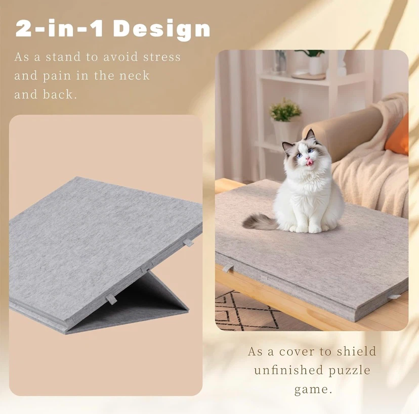 New Felt 1500 Piece Tilting Puzzle Board with Trays - photo 3
