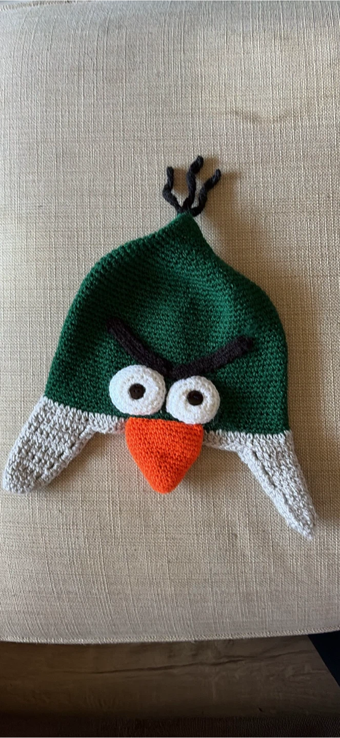 Set of 3 Angry Birds Crocheted Hats