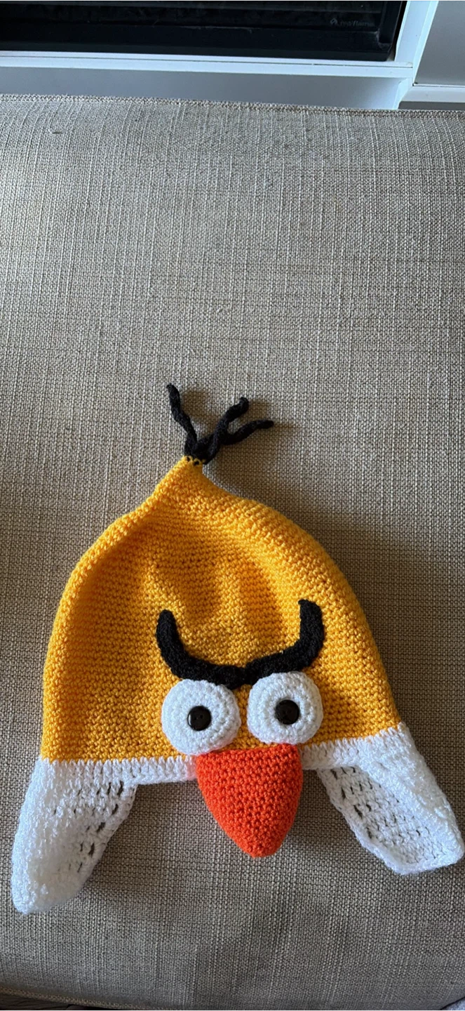 Set of 3 Angry Birds Crocheted Hats - photo 3
